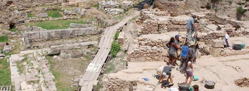 The archaeological dig at the Ancient Agora of Athens,Greece.